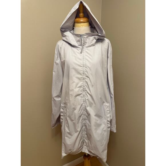Eileen Fisher Light Cotton Nylon Hooded Coat Light Purple Lilac Sz 1X - Picture 1 of 6